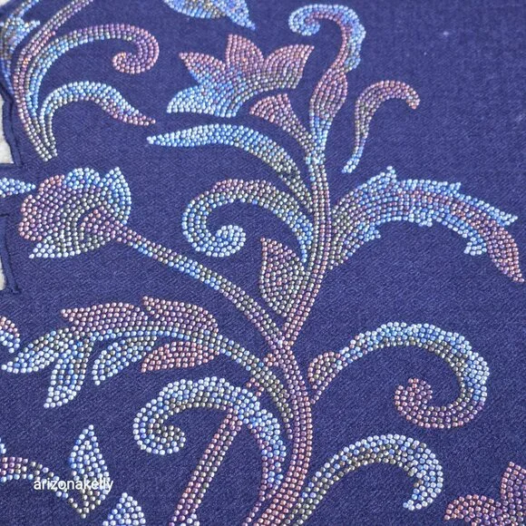 NWOT Crystal Cashmere Scarf Bedazzled Gem Sparkle Rhinestone Ahujasons - Picture 13 of 17